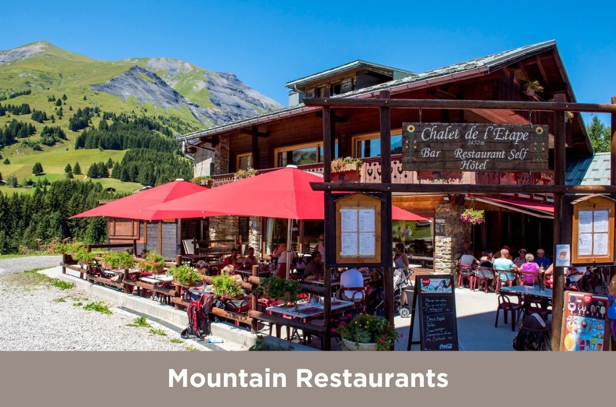 Altitude restaurants in the Contamines ski area 
